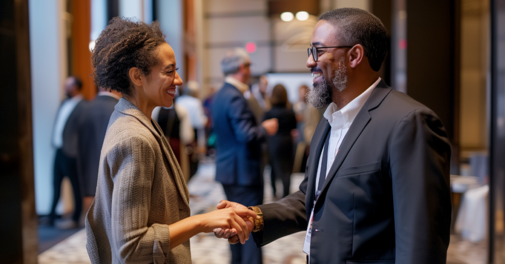 two business people shaking hands